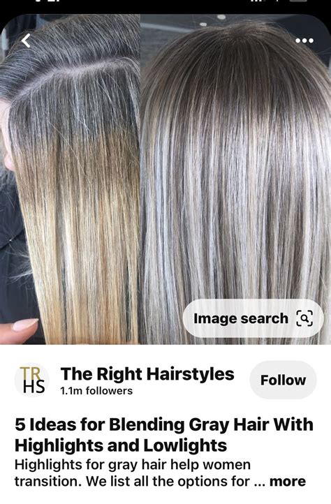 pin  lisa stempf hayes  hair grey blonde hair blending gray hair