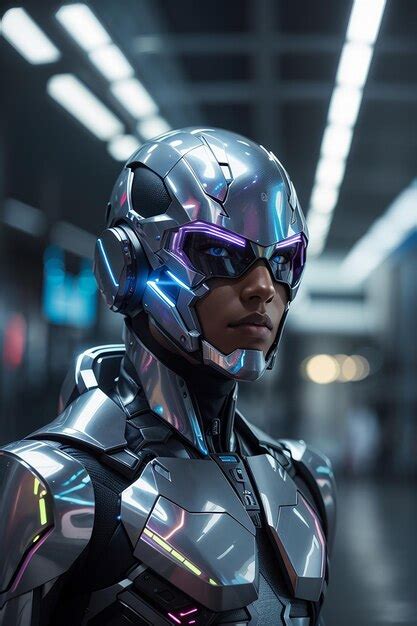 Premium Ai Image Holographic Infiltrator A Futuristic Superhuman