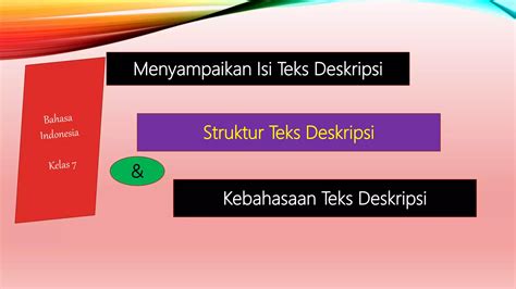 Penyampaian Isi Struktur Dan Kebahasaan Teks Deskripsi Ppt