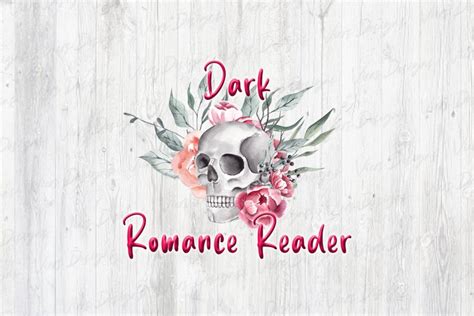 Skull Reading Design Book Lover Dark Romance