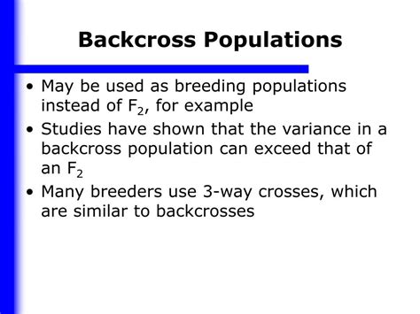 Ppt Backcross Breeding Powerpoint Presentation Free Download Id 182456