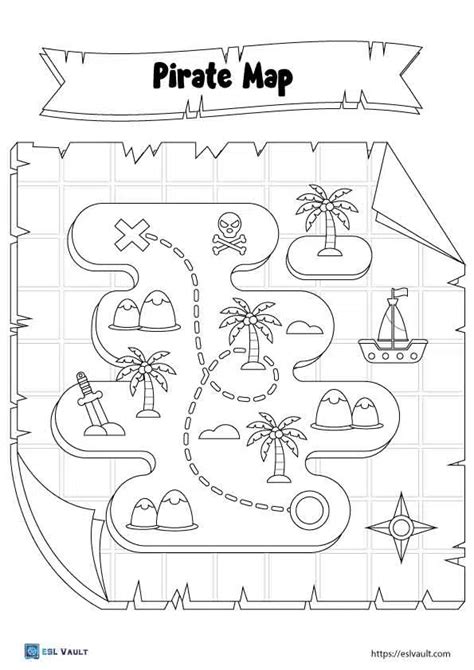 22 Pirate Map Coloring Page TravisEllah