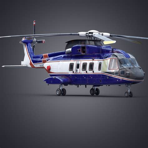 3d agustawestland aw101 helicopter model