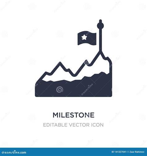 Milestone Icon On White Background Simple Element Illustration From