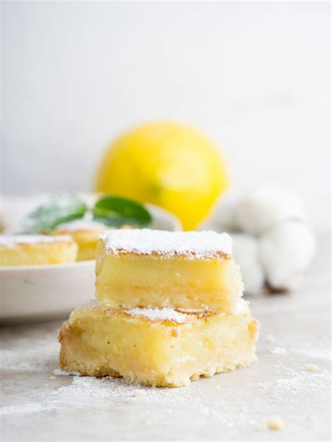 Homemade Lemon Bars With Shortbread Crust On A Slate Background Lemon Dessert Recipes Easy