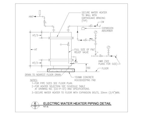 Electric Water Heater Piping Detail Dwg Thousands Of Free Cad Blocks