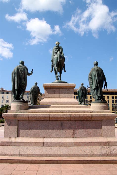 Equestrian statue of Napoleon I in Ajaccio/Corsica France