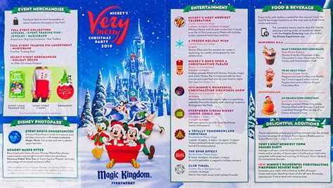 The Menu For Mickey S Very Merry Christmas Party