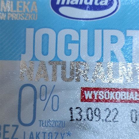 Jogurt Naturalny Wysokobia Kowy Maluta Kalorie Kj I Warto Ci