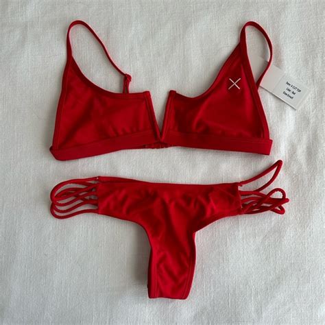 Boutine LA Swim Boutine La Rose Red Bikini Set Poshmark