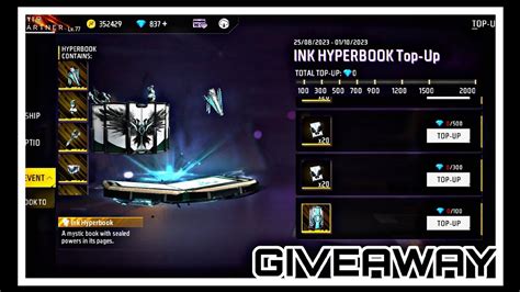 Ink Hyperbook Top Up Event Givaway Free Fire New Event YouTube