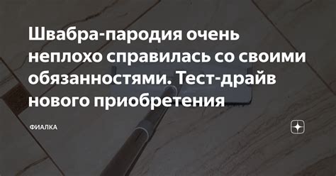Швабра-пародия очень неплохо справилась со своими обязанностями. Тест ...