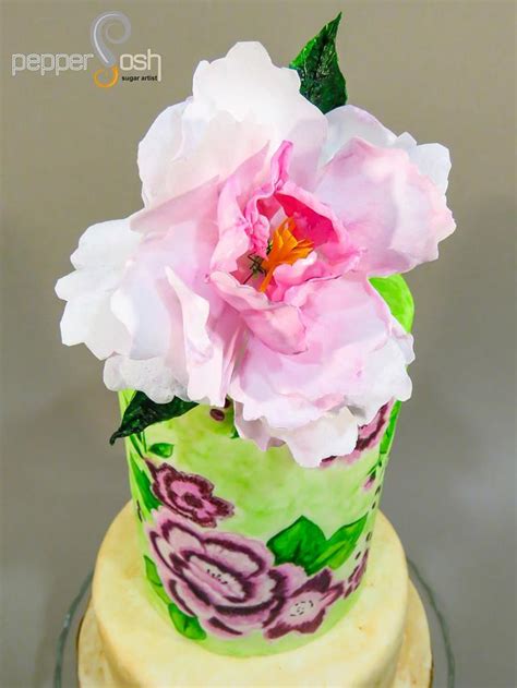 Floral Wedding Cake Cake By Pepper Posh Carla Cakesdecor