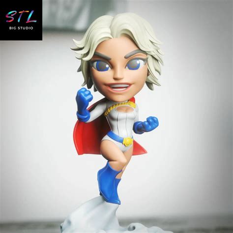 ⚡ Power Girl Chibi STL | Figura DC para Imprimir en 3D