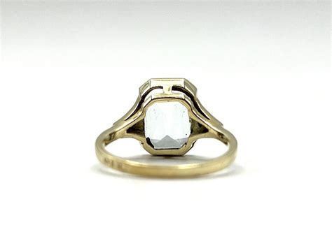 Sans Prix De R Serve Bague Carats Or Jaune Ct Tw Aigue