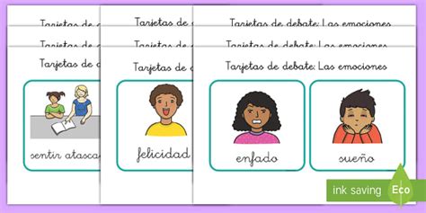 Tarjetas De Clasificar Las Emociones Professor Feito