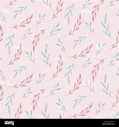 Seamless Pattern With Spring Willow Flowers And Leaves Easter Hand Drawn Background With Pussy