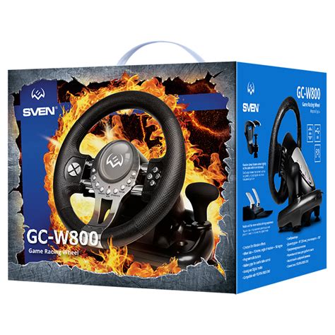 SVEN GC-W800 Игровой руль с поддержкой Windows / PS-3/4 / XB1 и рычагом ...