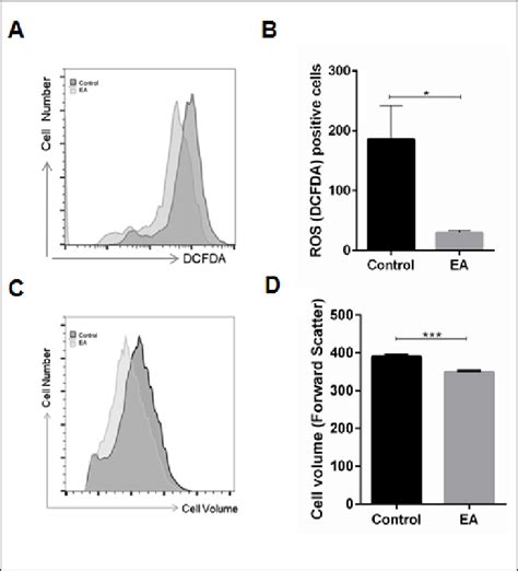 Effect Of Ellagic Acid Ea On Ros Production And Cell Volume In