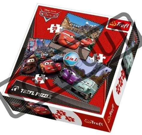 TREFL Puzzle Auta Cesta kolem světa 3v1 20 36 50 dílků Puzzle