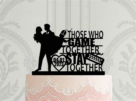 Gamers Wedding Cake Topper Cake Topper Game Console Wedding Gamers