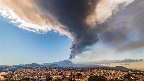 Mount Etna In Eruption After