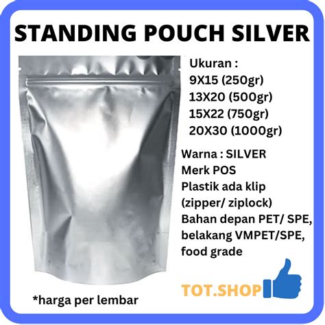 Jual Ecer Lbr Stp Standing Pouch Transparan Kemasan Pouch Food