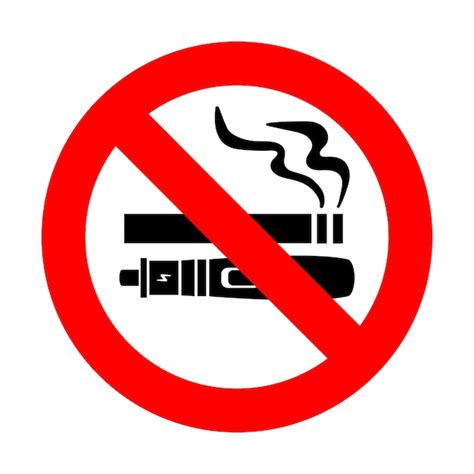 Premium Vector No Smoking No Vaping Sign Forbidden Sign Icon Isolated