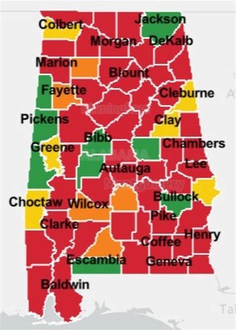 ADPH: 70% of Alabama at 'Very High Risk' for COVID-19 Spread