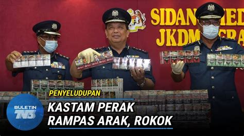 PENYELUDUPAN Kastam Perak Rampas Rokok Arak Bernilai Lebih RM1 Juta