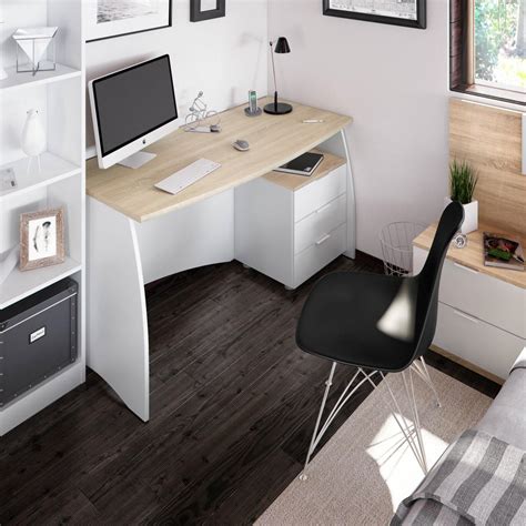 Alter Bureau Avec Commode Trois Tiroirs Couleur Blanc Et Ch Ne