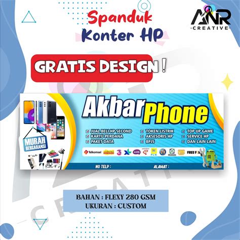 Jual Spanduk Konter Hp Banner Konter Hp Cetak Banner Murah Spanduk