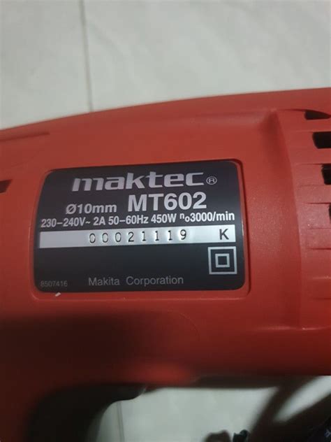 Maktec MT602 Drill, Furniture & Home Living, Home Improvement ...