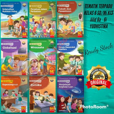 Jual Buku TEMATIK Terpadu Kelas 6 SD Mi K13 Jilid 6a 6i Yudhistira