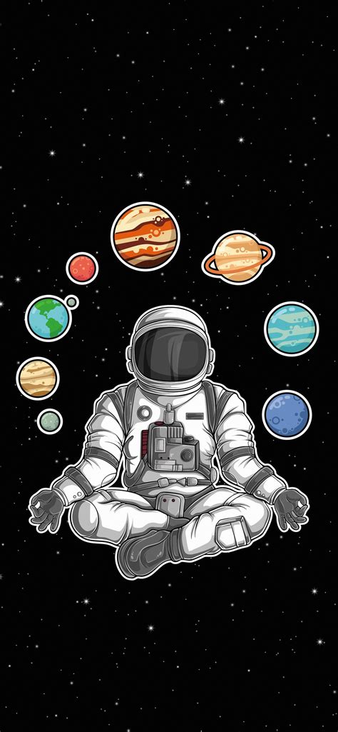 Fondos De Pantalla Planeta Espacio Astronauta Manga Gesto IPhone XS