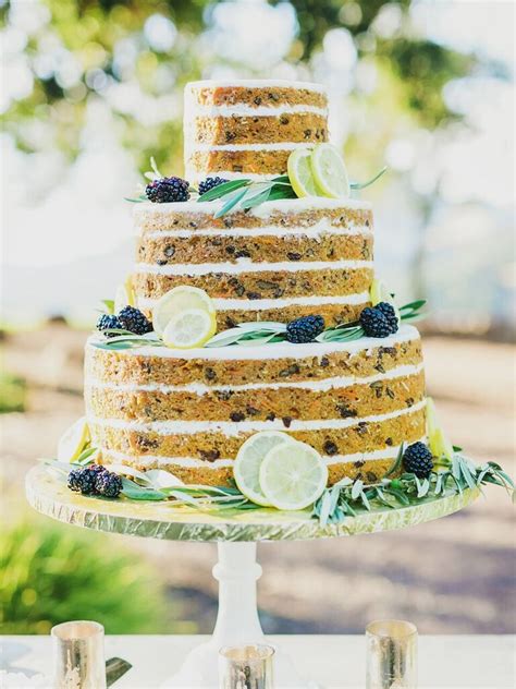 28 Naked Wedding Cakes That Don T Need Any Frosting