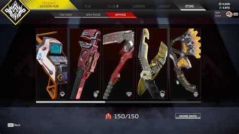 Heirloom Store renamed to Mythics Store in Apex Legends Season 12 ...