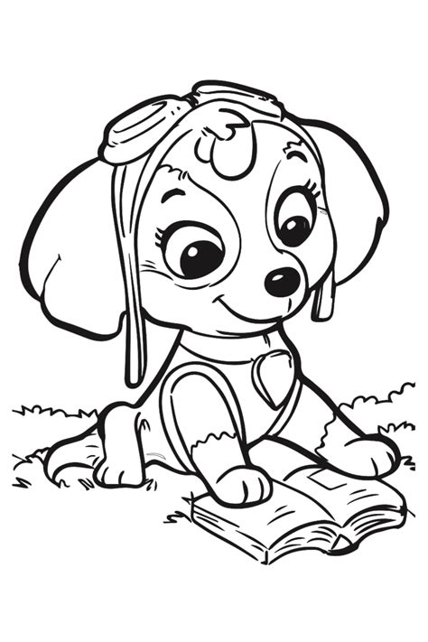 Printable Skye Paw Patrol Coloring Page