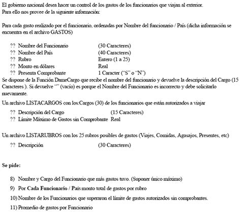 Instituto De Tecnologia ORT Programacion 1 Examen Final 2006