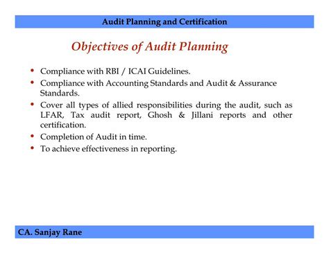 Pdf Objectives Of Audit Planning Wirc Icai Org Planning