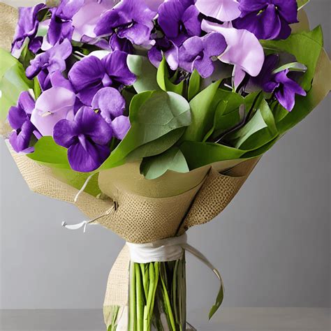 Violet Bouquet Digital Graphic · Creative Fabrica