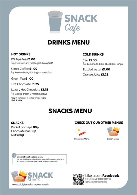 The Snack Shack Exmouth Concorde Rd Menu Prices And Restaurant