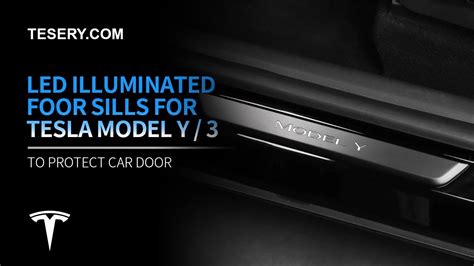 How To Install Tesery Led Illuminated Door Sills For Tesla Model Y 3 Youtube