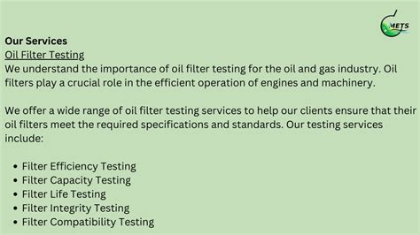 PPT Oil Filter Testing Mets Lab UAE PowerPoint Presentation Free