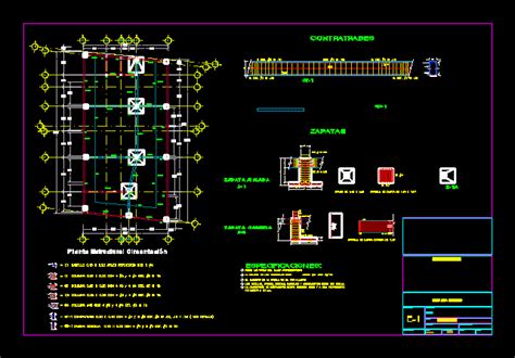 Cimentacion De Edificio De Departamentos En Autocad Librer A Cad