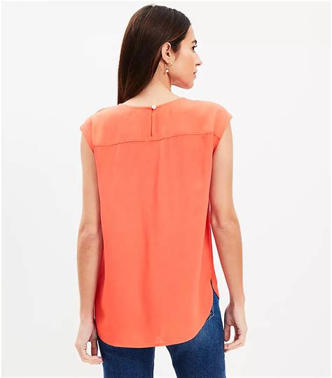 Womens Orange Tops Loft