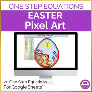 Easter Solving One Step Equations Pixel Art Activity By Matemaths