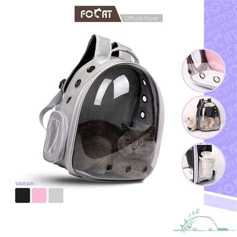 Jual Focat Tas Anabul Astronot Full Transparan M Tas Ransel Hewan Pet