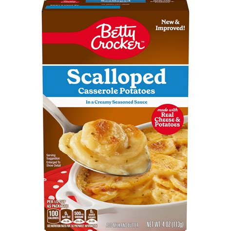 Betty Crocker Scalloped Casserole Potatoes Made With Real Cheese 4 Oz Box