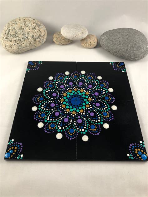 Mandala Art Coasters Set Van 4 Etsy